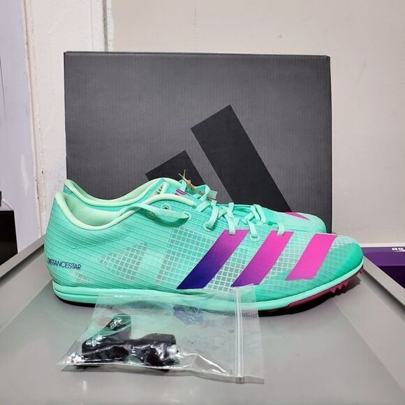 Adidas Distancestar Men's Sz 9 Running Shoes Athletic Running Spikes GV9078 - Picture 2 of 14